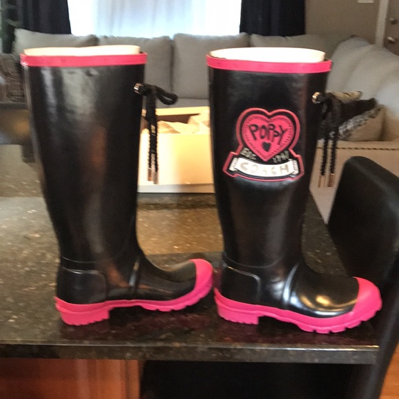 Coach Roxane Rubber Rain Boots - Picture 10 of 13
